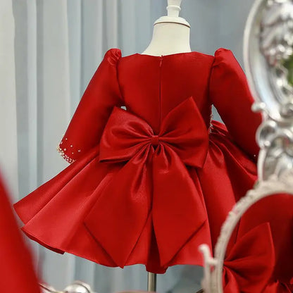 Crimson Blossom Princess Dress