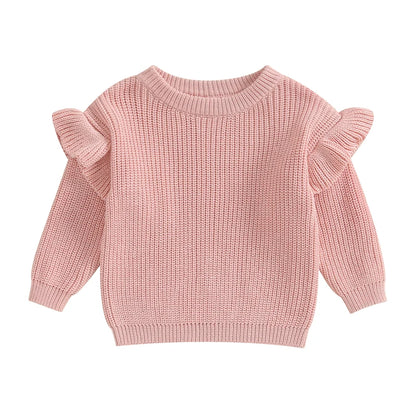 Ruffle Hug Knit Sweater Sweetness