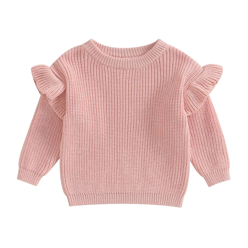 Ruffle Hug Knit Sweater Sweetness