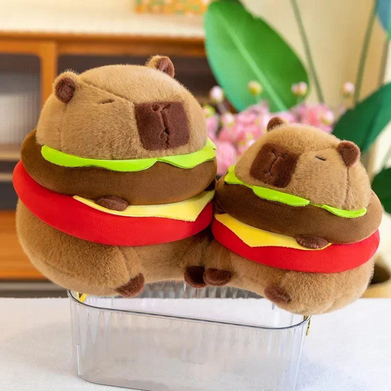 Burger Capybara Plush – Fluffy Capybaras