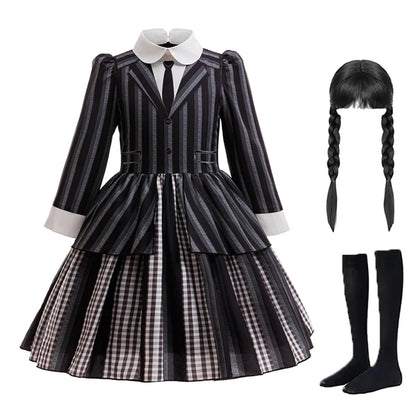 Striped Gothic Costume Dress