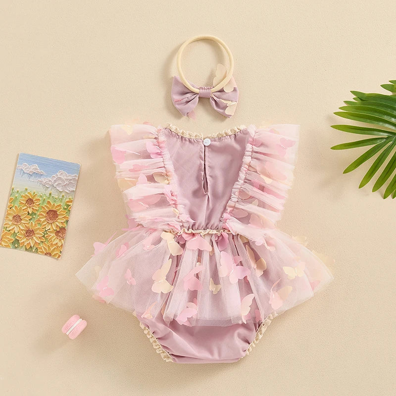 Conjunto de pelele para bebé con besos de mariposa