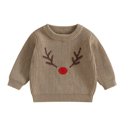Baby Festive Knit Holiday Sweaters – Joy, Reindeer & Snowman Styles