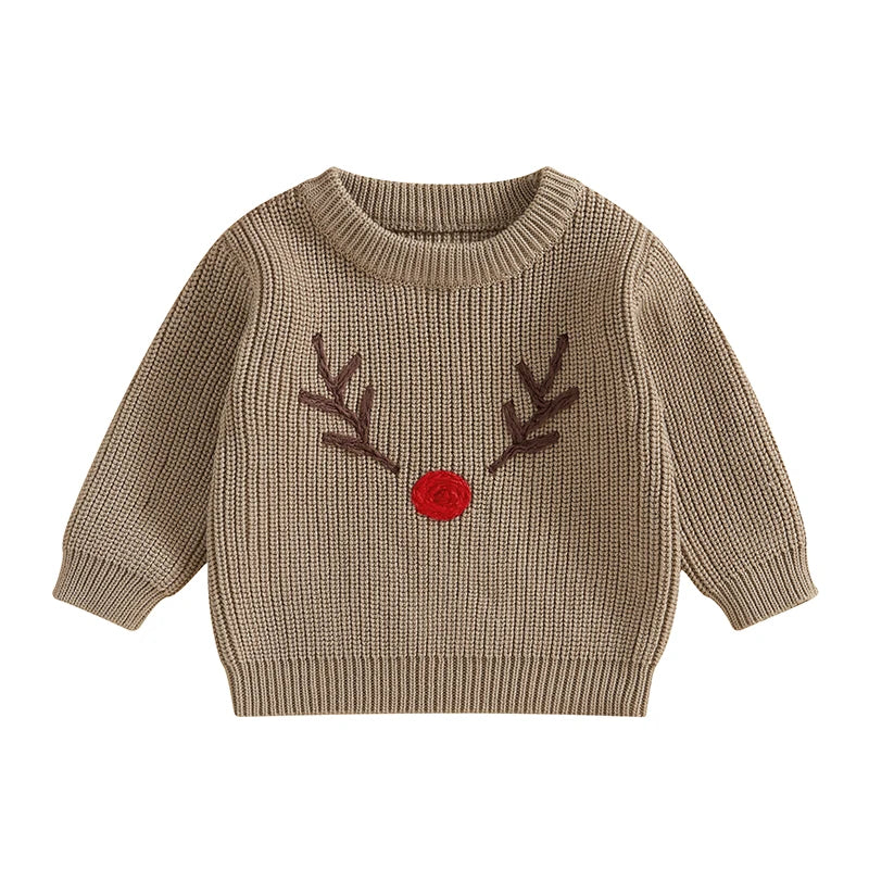 Baby Festive Knit Holiday Sweaters – Joy, Reindeer & Snowman Styles
