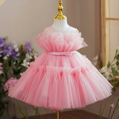 Regenbogen-Tüll-Prinzessinnen-Partykleid