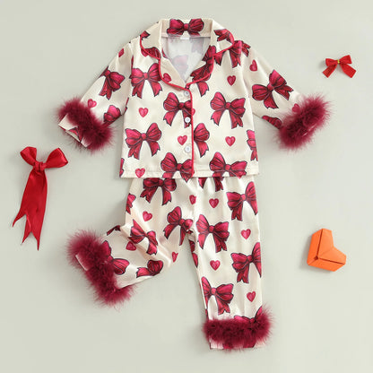 Berry Bow Kids Pajamas