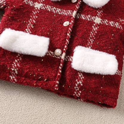 Charming Winter Sparkle Set – Red & White Elegance