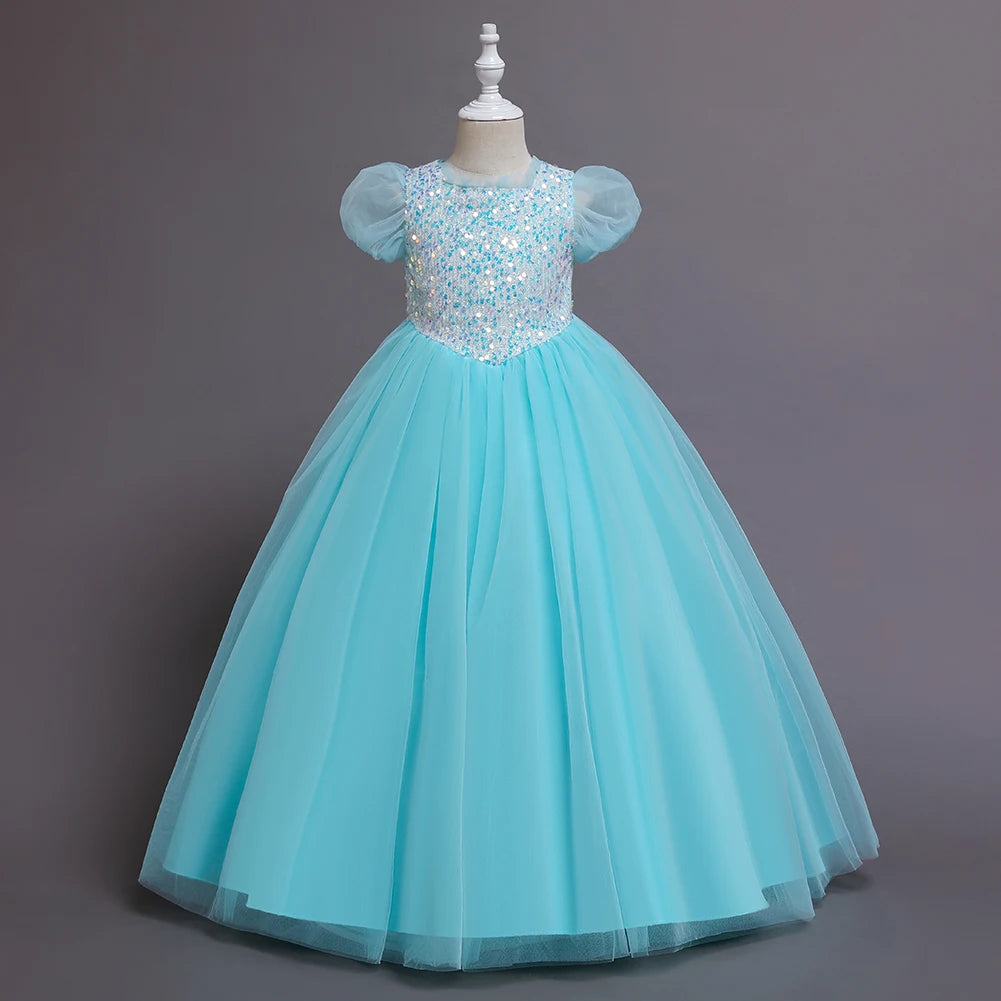 Long Princess Party Dress for Girls – Candy Colors Dream Look
