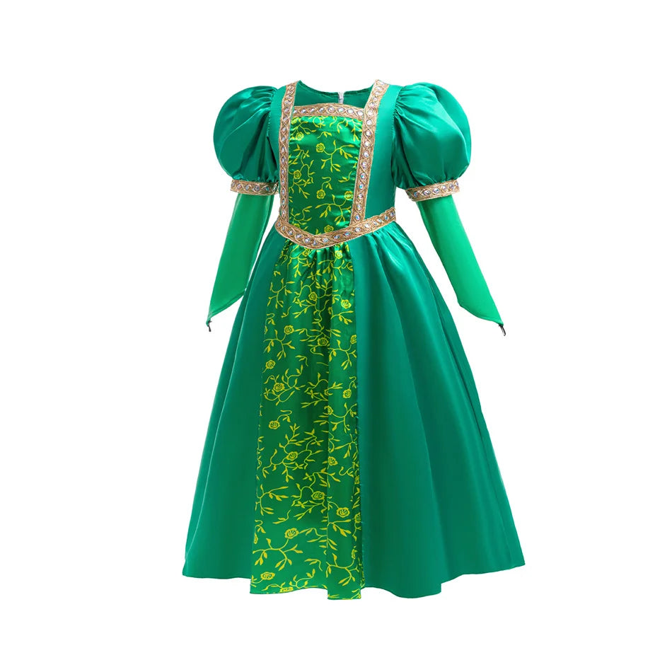 Grünes Waldprinzessin-Kostüm mit Zubehör