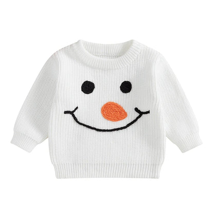 Baby Festive Knit Holiday Sweaters – Joy, Reindeer & Snowman Styles