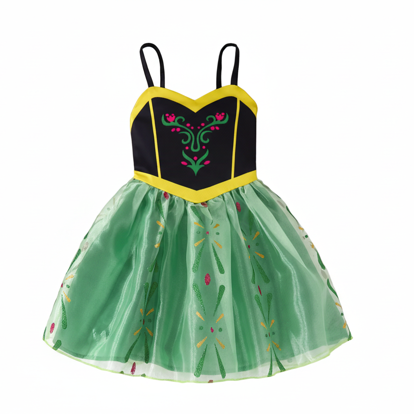Green Princess Girls’ Dress