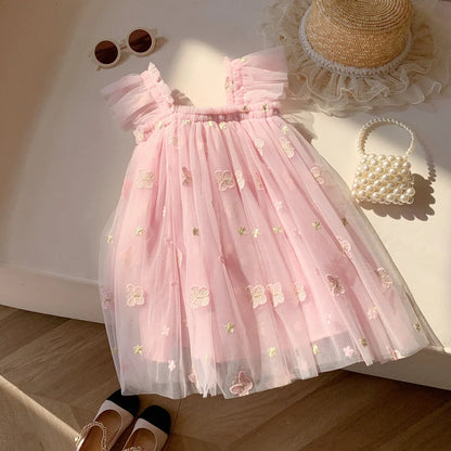 Girls’ Butterfly Tulle Princess Dress