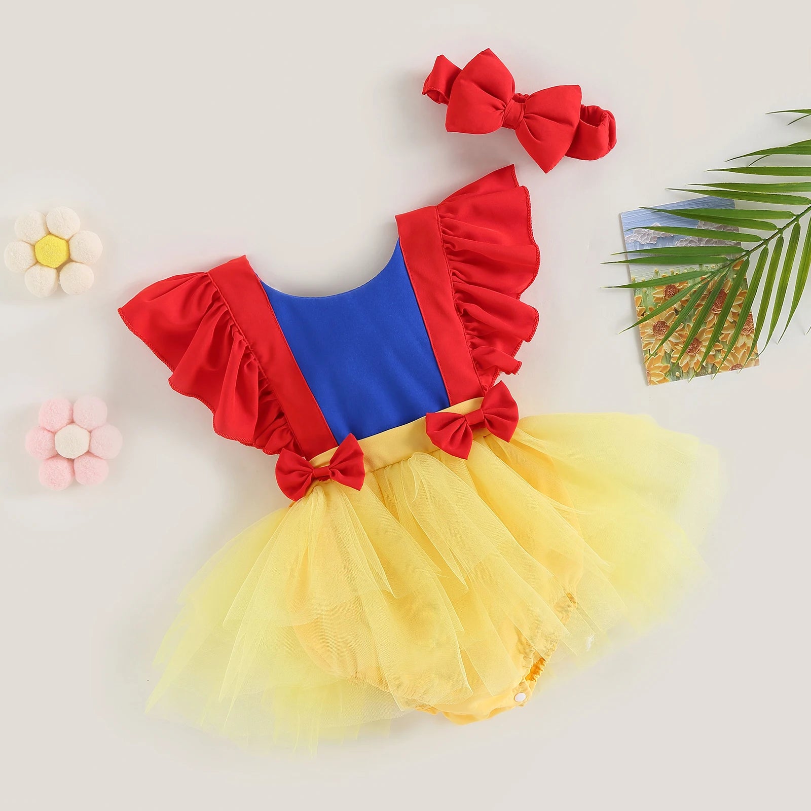 Royal Baby Tutu Strampler – Gelbe &amp; Rote Magic Edition
