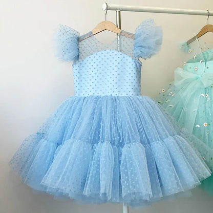 Vestido de fiesta infantil de tul – Colores 