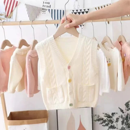 Gilet classico in maglia con bottoni