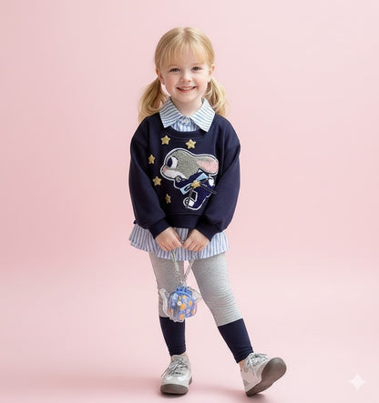 Set invernale da coniglietta per ragazze