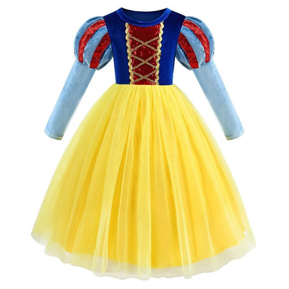 Autumn Forest Princess Dress for girls, close-up – Magic Tree Kids