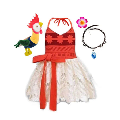 Baby Island Spirit adventure dress for girls, fabric detail – Magic Tree Kids