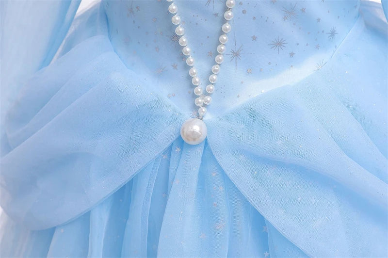 Blue Princess starry gown for girls, size and styling – Magic Tree Kids