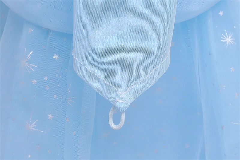 Blue Princess starry gown for girls, sparkle detail – Magic Tree Kids