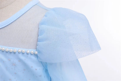 Blue Princess starry gown for girls, styling detail – Magic Tree Kids