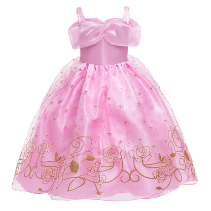 Blush Rose Princess Costume for girls, detail view – Magic Tree Kids