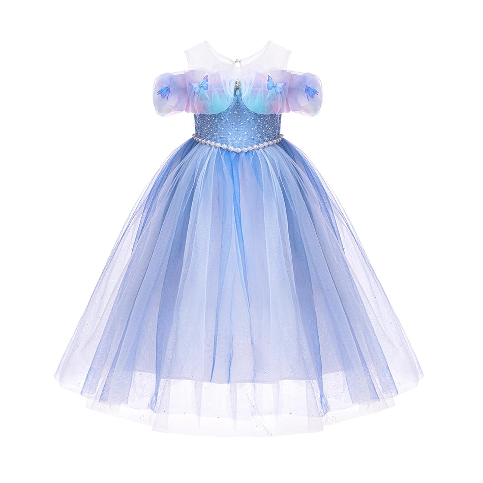 Butterfly Dream Princess Costume for girls, front view – Magic Tree Kids