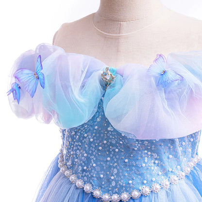 Butterfly Dream Princess Costume for girls, back view – Magic Tree Kids