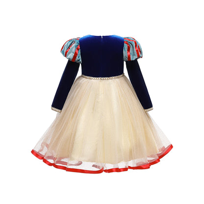 Classic Storybook Princess Long Sleeve Dress for girls, back view – Magic Tree Kids