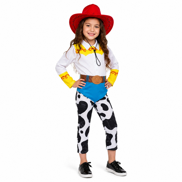 Girls' cowgirl dress-up set with matching hat from Magic Tree Kids
