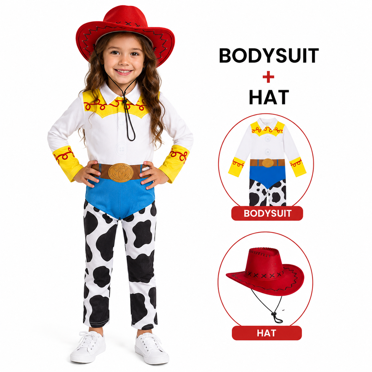 Cowgirl adventure dress-up set detail view for girls