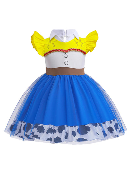 Cowgirl tulle princess dress for girls by Magic Tree Kids with full twirly skirt