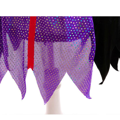 Regal high-collar villain queen costume dress for Halloween parties
