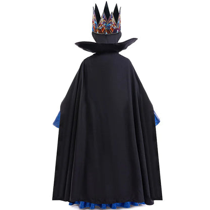 Girls' storybook queen costume in rich moody colors