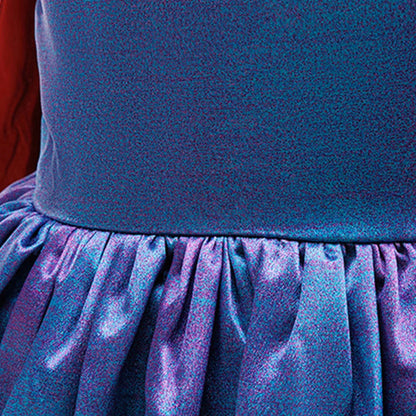 Carnival masquerade princess dress for girls in deep regal colors
