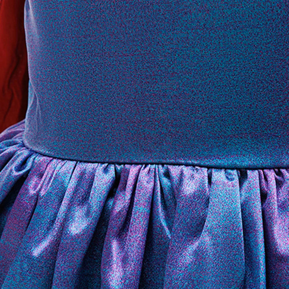 Carnival masquerade princess dress for girls in deep regal colors