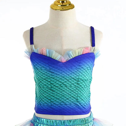 Enchanted Rainbow Mermaid costume for girls, full outfit – Magic Tree Kids