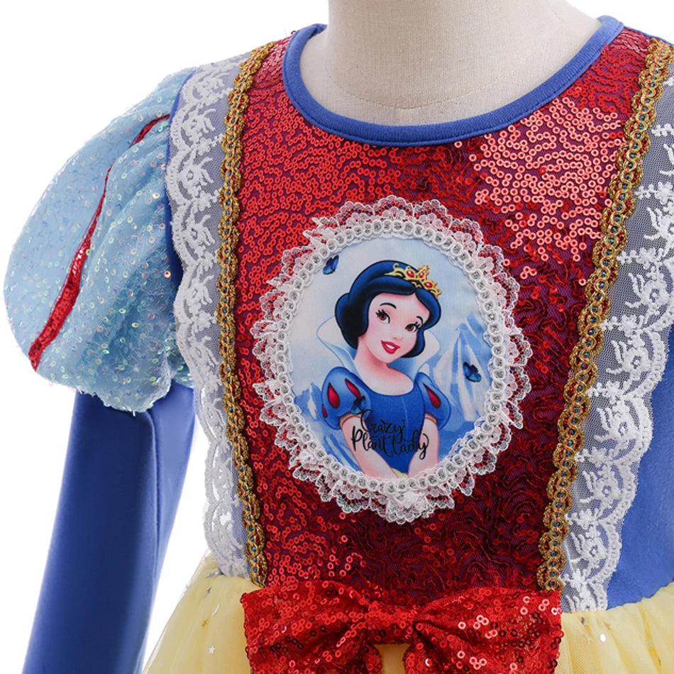 Golden Forest Princess Dress for girls, back view – Magic Tree Kids
