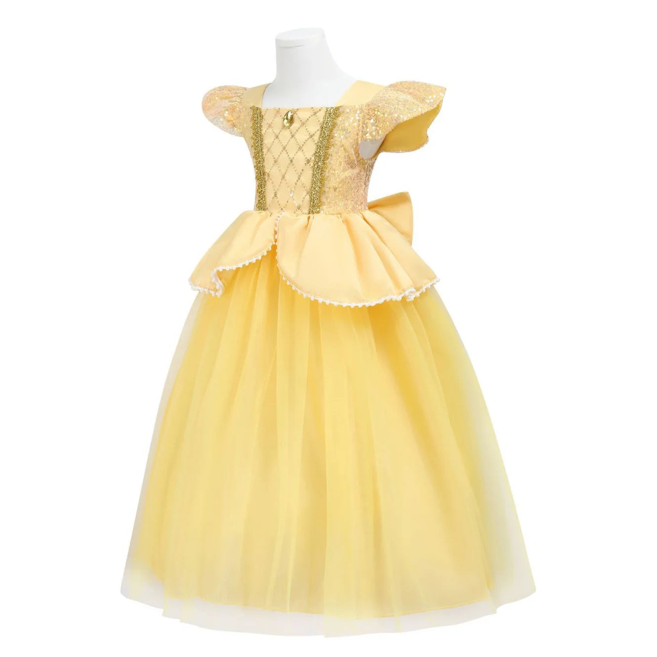 Golden Rose Princess Costume for girls, front view – Magic Tree Kids