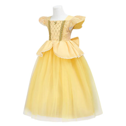 Golden Rose Princess Costume for girls, front view – Magic Tree Kids