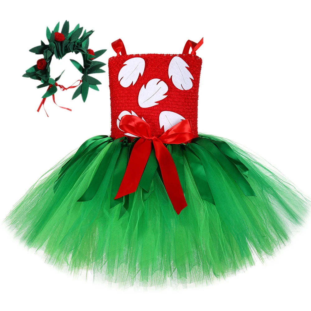 Hawaiian Island Girl costume with flower tiara for girls – Magic Tree Kids