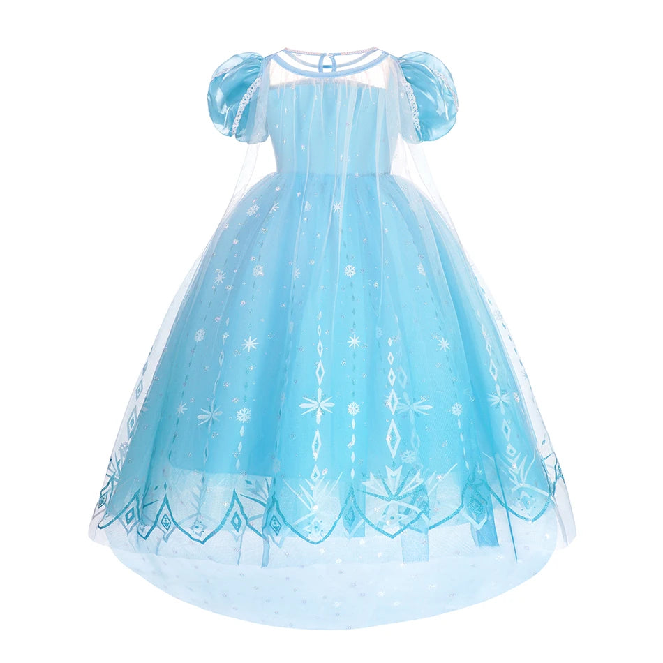 Snowlight Queen ice princess dress detail with shimmering snowflake bodice for girls