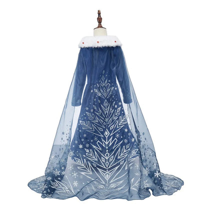 Ice Princess winter costume set for girls, back view – Magic Tree Kids