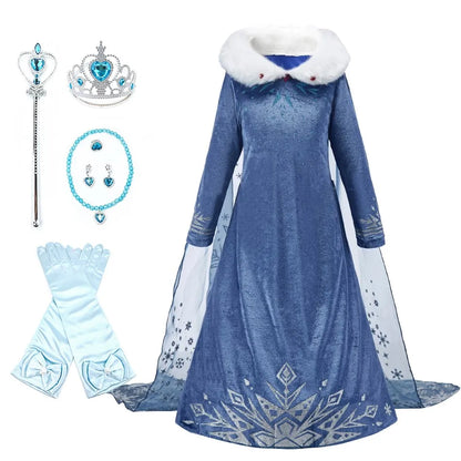 Ice Princess winter costume set for girls, styling detail – Magic Tree Kids