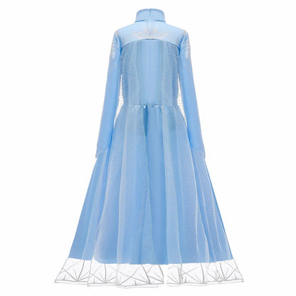 Detail of frosty sparkle bodice on winter princess costume dress
