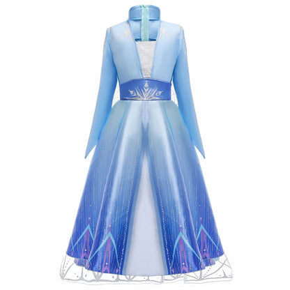 Full view of the ice queen sparkle princess dress for girls