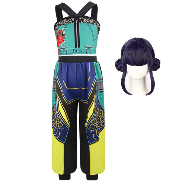 Girls' K-pop inspired stage performer costume set with matching wig from Magic Tree Kids