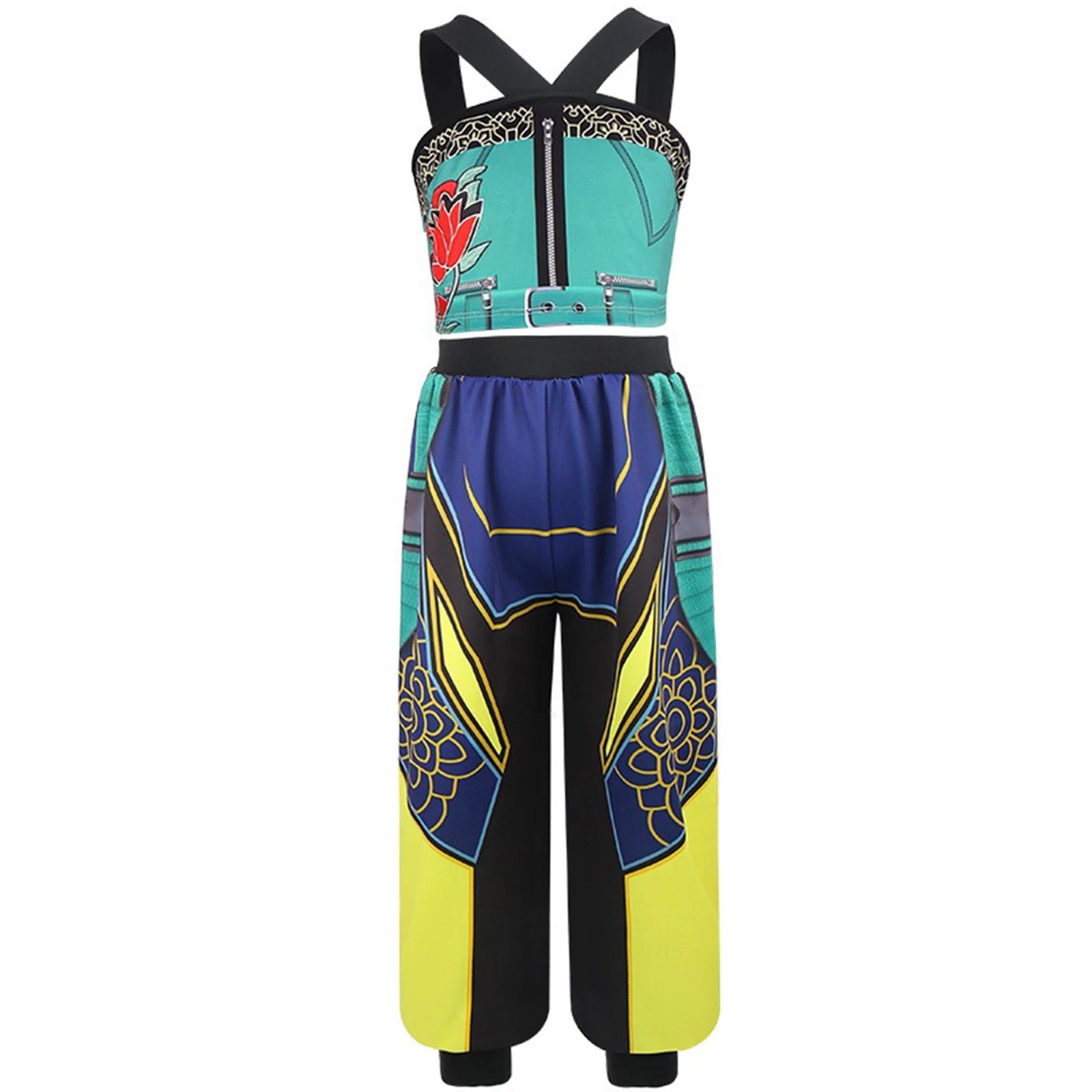 Kids' pop star performer outfit and wig set in multiple girls' sizes from Magic Tree Kids