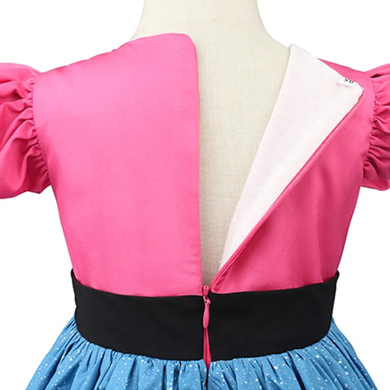 Adorable girls' carnival dress with matching kitty-ear headwear