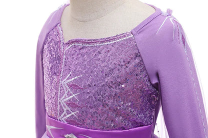 Girl twirling in lilac ice princess dress from Magic Tree Kids